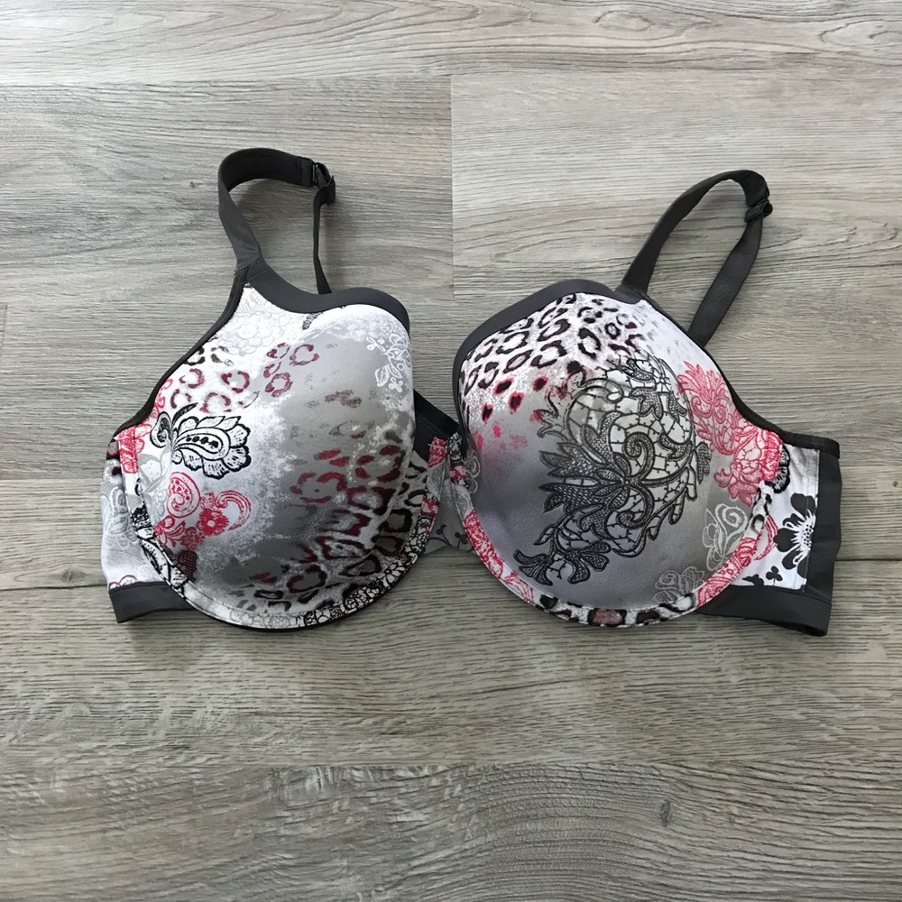 COPY - Cacique bra size 44DDD gray pink and black